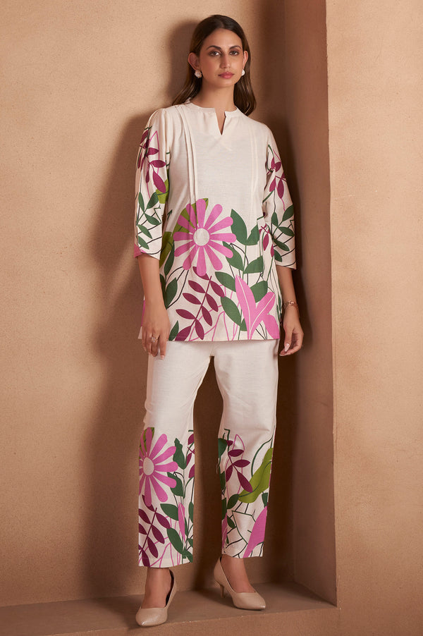 Off-White Floral Co-Ord Set