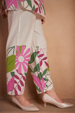 NIHARA Off White Pure Cotton Floral Printed Co-Ord Set For Women