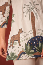 NIHARA Off White Pure Cotton Printed Co-Ord Set For Women