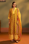 Mustard Flared Kurta Set