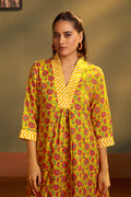 Mustard Flared Kurta Set