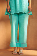 Sky Blue Schiffli Co-Ord Set