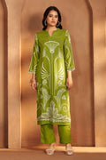 Olive Green Printed Co-Ord Set
