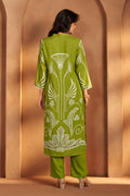 Olive Green Printed Co-Ord Set