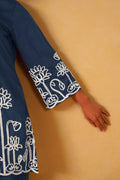 Navy Blue Embroidered Co-Ord Set