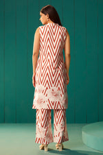 NIHARA White Pure Cotton Printed Co-Ord Set For Women
