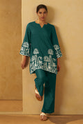 Forest Green Embroidered Co-Ord Set