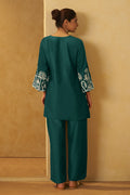 Forest Green Embroidered Co-Ord Set