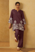Coffee Brown Embroidered Co-Ord Set