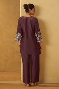Coffee Brown Embroidered Co-Ord Set