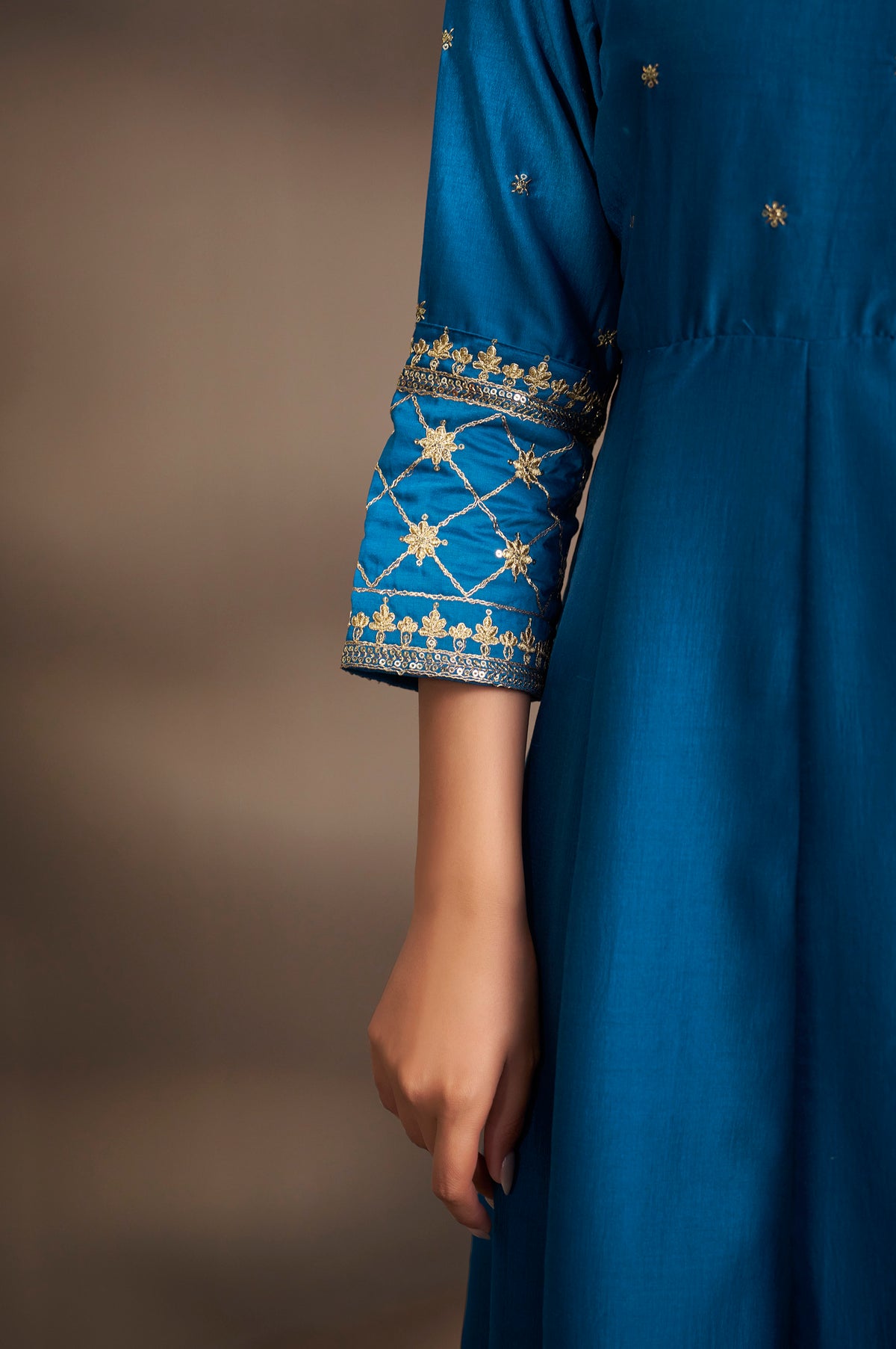 Sapphire Blue Anarkali Kurta Set