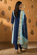 Ocean Blue Anarkali Kurta Set