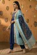 Ocean Blue Anarkali Kurta Set