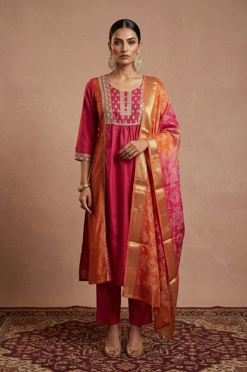 Blush Anarkali Kurta Set