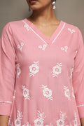 Peach Schiffli Co-Ord Set