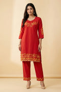 Scarlet Embroidered Co-Ord Set