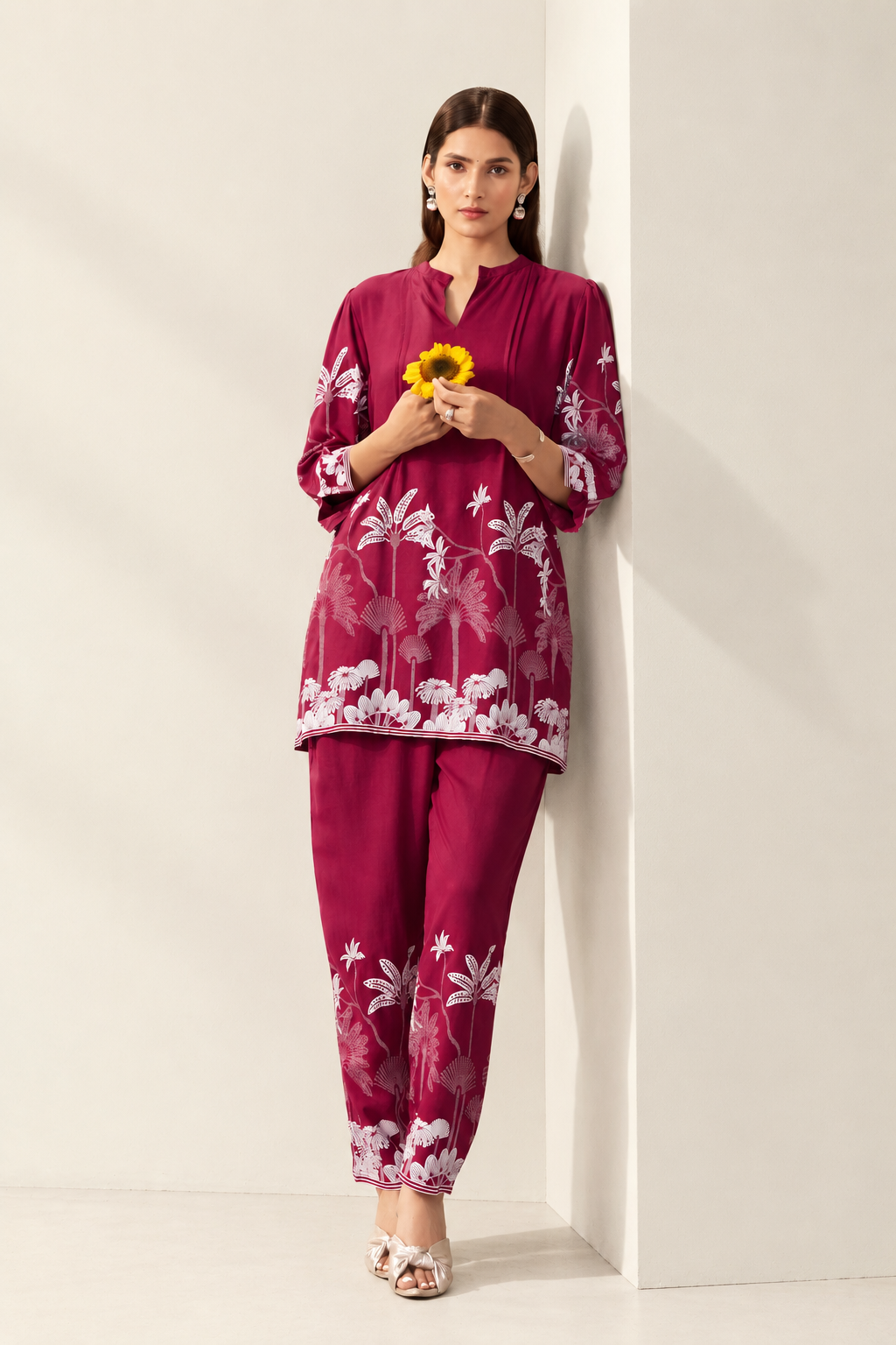 Ruby Floral Co-Ord Set - NIHARA (View 6)