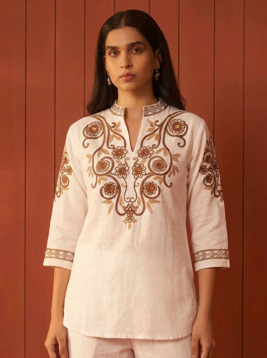 Ivory Threadwork Co-Ord Set - NIHARA (View 2)