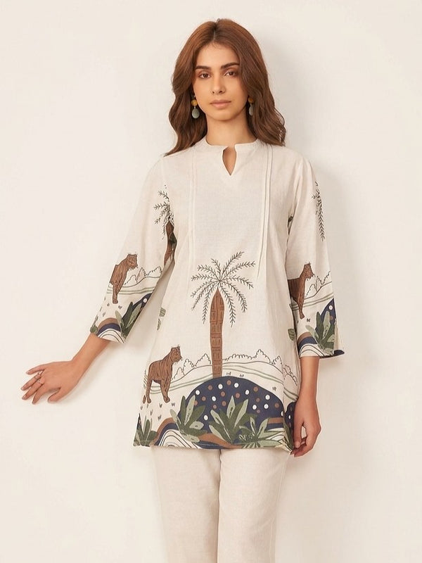 Off-White Cotton Co-Ord Set
