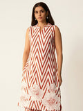Ivory Printed Cotton Co-Ord Set - NIHARA (View 1)