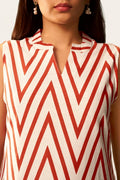 Ivory Printed Cotton Co-Ord Set - NIHARA (View 2)
