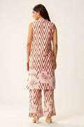 Ivory Printed Cotton Co-Ord Set - NIHARA (View 4)