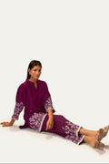Maroon Floral Co-Ord Set - NIHARA (View 6)