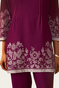 Maroon Floral Co-Ord Set - NIHARA (View 2)