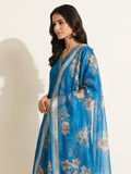 Sapphire Blue Anarkali Kurta Set - NIHARA (View 3)