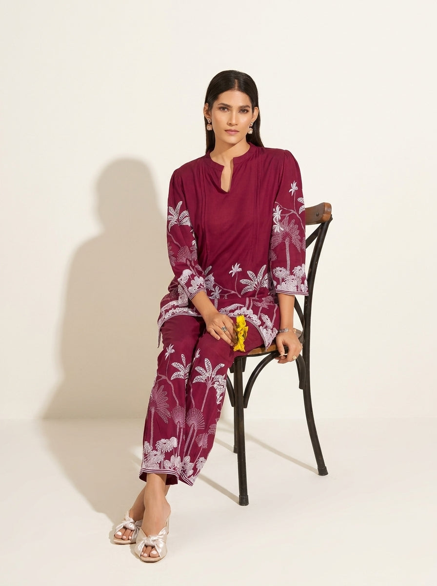 Ruby Floral Co-Ord Set - NIHARA (View 4)
