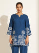 Navy Blue Embroidered Co-Ord Set