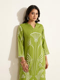 Olive Green Printed Co-Ord Set - NIHARA (View 3)