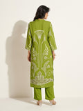 Olive Green Printed Co-Ord Set - NIHARA (View 5)