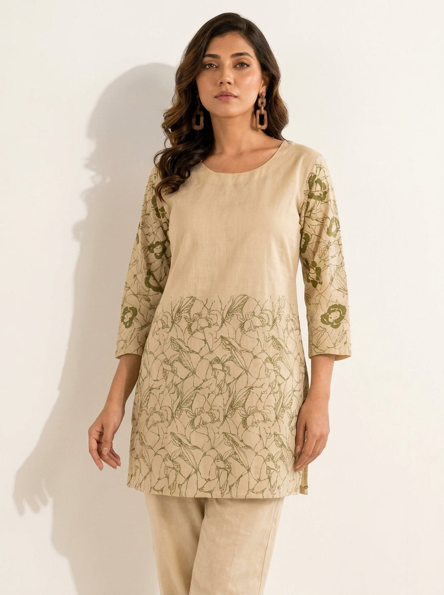 Pure White Embroidered Co-Ord Set - NIHARA (View 1)
