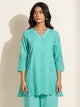 Sky Blue Schiffli Co-Ord Set