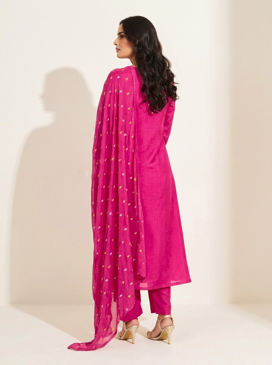 Blush Pink Printed Kurta Set - NIHARA (View 5)