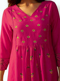 Blush Pink Printed Kurta Set - NIHARA (View 2)
