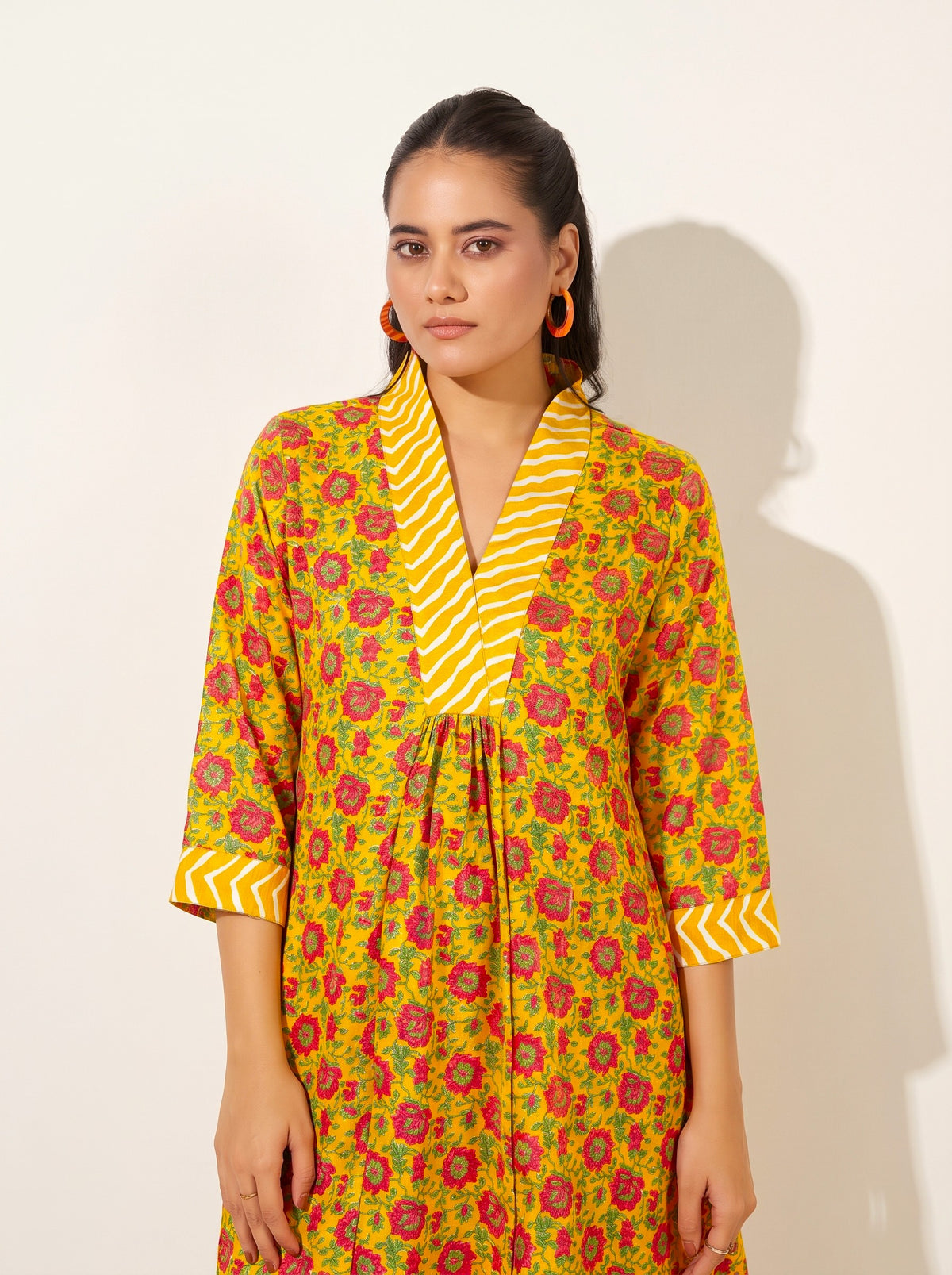 Mustard Flared Kurta Set - NIHARA (View 5)