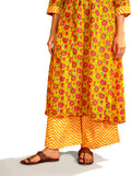 Mustard Flared Kurta Set - NIHARA (View 6)