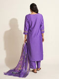 Royal Purple Kurta Set - NIHARA (View 5)