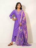Royal Purple Kurta Set - NIHARA (View 7)