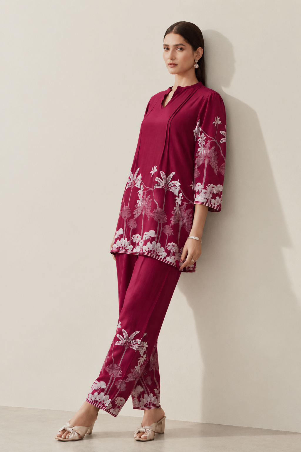 Ruby Floral Co-Ord Set - NIHARA (View 5)