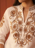 Ivory Threadwork Co-Ord Set - NIHARA (View 4)
