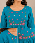 Cotton Embroidered Kurta Set - NIHARA (View 3)