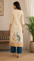Kota Check Embroidered Kurta Set