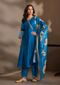 Sapphire Blue Anarkali Kurta Set