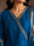 Sapphire Blue Anarkali Kurta Set