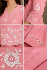 NIHARA Premium Embroidered Ethnic Wear Co-ord Set