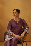 Coffee Embroidered Co-ord Set - NIHARA (View 5)
