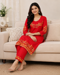 Scarlet Embroidered Co-Ord Set